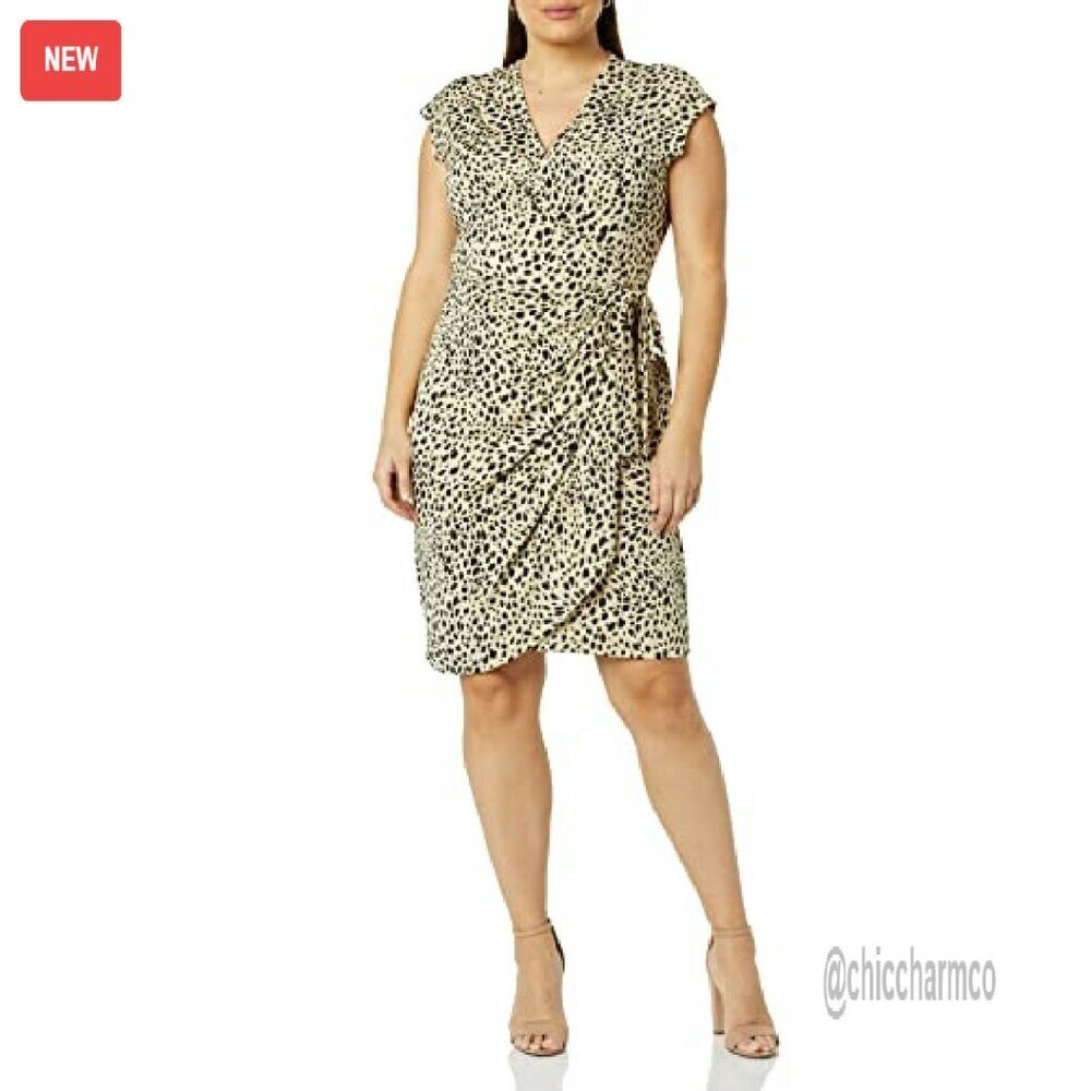 Classic Cap Sleeve Wrap Dress - Matte Jersey - Plus Size Available - Picture 5 of 8